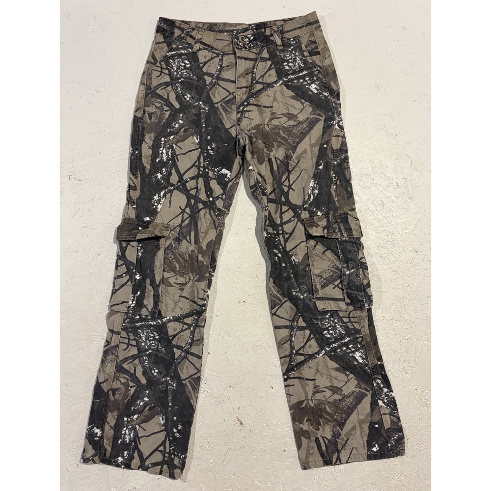 Camo Cargo Pants Straight Leg Pockets Womens Medium Hunting Outdoor SHEIN